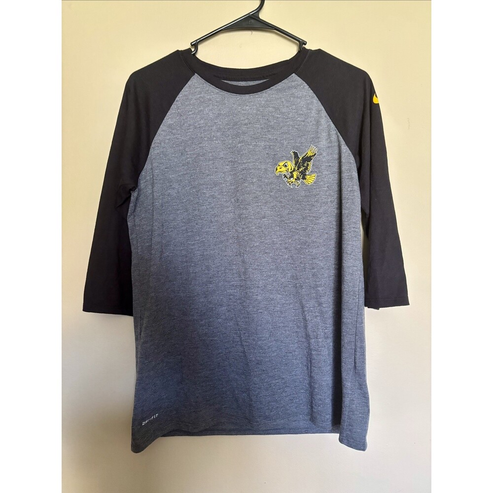 Nike Dri-Fit Iowa Hawkeyes Men's Vintage Logo 3/4 Sleeve Shirt Size Large